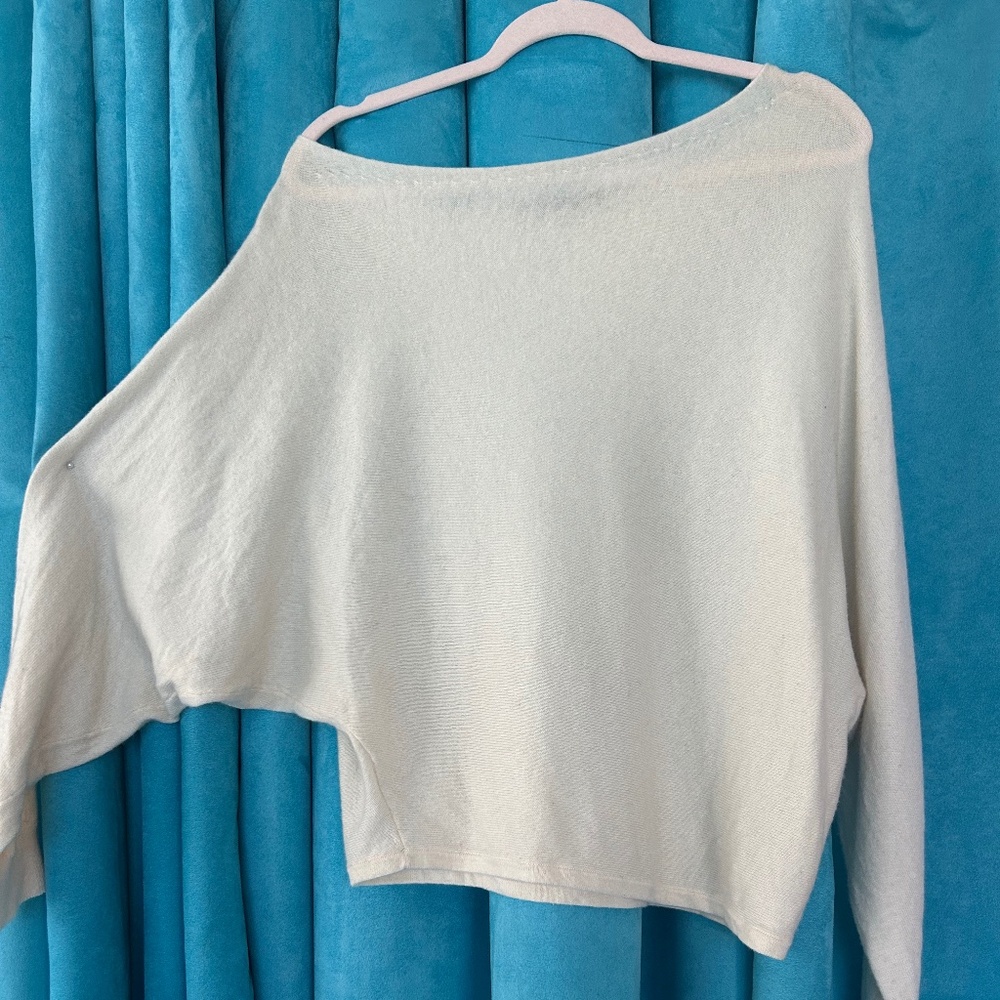 BCBG dolman sleeve cream color sweater- M